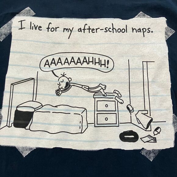 Diary of a Wimpy Kid I live for my afterschool naps long-sleeve tshirt, Boys L - Picture 2 of 8